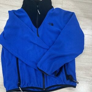 Blue north face zip up fleece